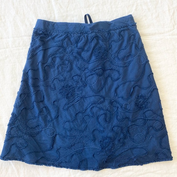 Max Studio Blue Aplique Skirt - Picture 9 of 9